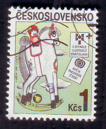 Czechoslovakia Postage Horse Rider Cartoon 1 kcs stamp #wthm1 – Stampwala