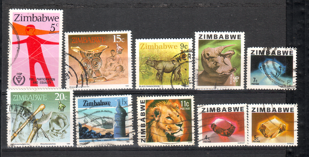 Zimbabwe Postage all 10 Different stamps set – Stampwala