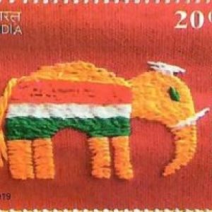 INDIA 2019 STAMP - EMBROIDERIES OF INDIA - SHAMILAMI EMBROIDERY, ART, CRAFT, HERITAGE, WEAVING, HANDLOOM #pk