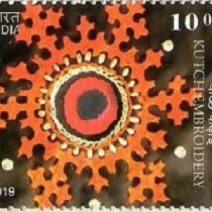 INDIA 2019 STAMP - EMBROIDERIES OF INDIA - KUTCH EMBROIDERY, ART, CRAFT, HERITAGE, WEAVING, HANDLOOM #pk