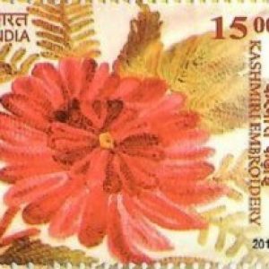 INDIA 2019 STAMP - EMBROIDERIES OF INDIA - KASHMIRI EMBROIDERY, ART, CRAFT, HERITAGE, WEAVING, HANDLOOM #pk