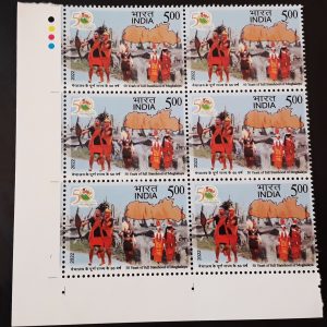 BLOCK OF 6 - 2022 INDIA STAMP- 50 Years of full Statehood of Meghalaya - MINT MNH STAMPS #pk
