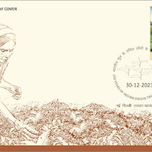 FDC INDIA 2023 - 200 YEARS OF INDIAN ORIGIN TAMILS IN SRILANKA - FIRST DAY COVER - SRI LANKA - AGRICULTURE, TEA GARDEN WORKERS, TEA LEAF THEME #pk