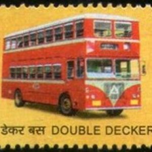 DOUBLE DECKER BUS - INDIA STAMP – MEANS OF TRANSPORT through the ages – Stamps MNH MINT 2017 – Car, Bus, Palanquin, Bullock Cart, Rickshaw, Vintage Car, Public Transport Theme #pk
