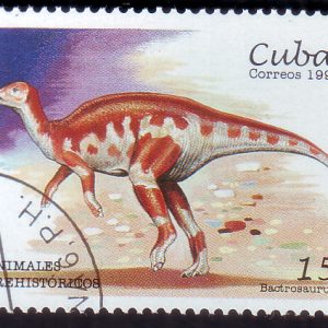 Cuba Postage 1999 Pre historic Animals stamp – Bactrosaurus dinosaur #wthm1