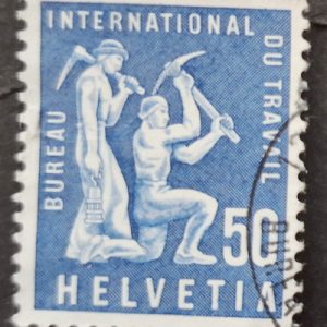 Switzerland 1960 Postage  ILO Labor Bureau stamp #weu1