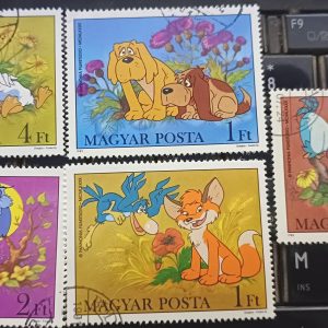 HUNGARY POSTAGE STAMP - CARTOON THEME - RARE 5 PCS STAMPS #pk