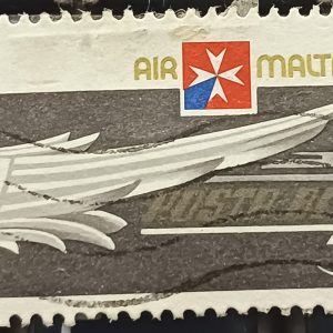 RARE Malta 3 cent Postage Stamp - Air Malta Aeroplane Theme #pk