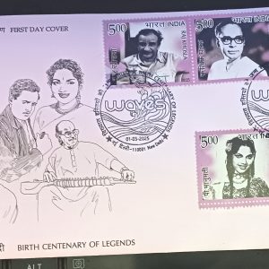 INDIA FDC 2025 - BIRTH CENTENARY OF LEGENDS - WAVES - World Audio Visual and Entertainment Summit Stamps - FIRST DAY COVER #pk