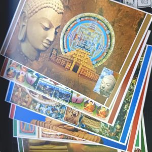 6PCS - INDIA PICTURE POST CARD - BUDDHA - RELIGION - Chunar Sandstone, Sarnath, Dhamek Stupa #pk